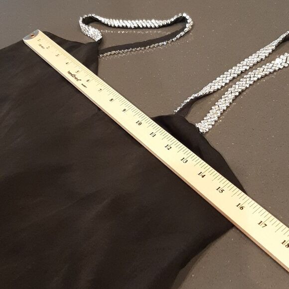 Nasty Gal Black Flowy Lined Dress with Rhinestones - Picture 6 of 8